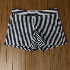 Express Flat Front Shorts Striped Women's Shorts